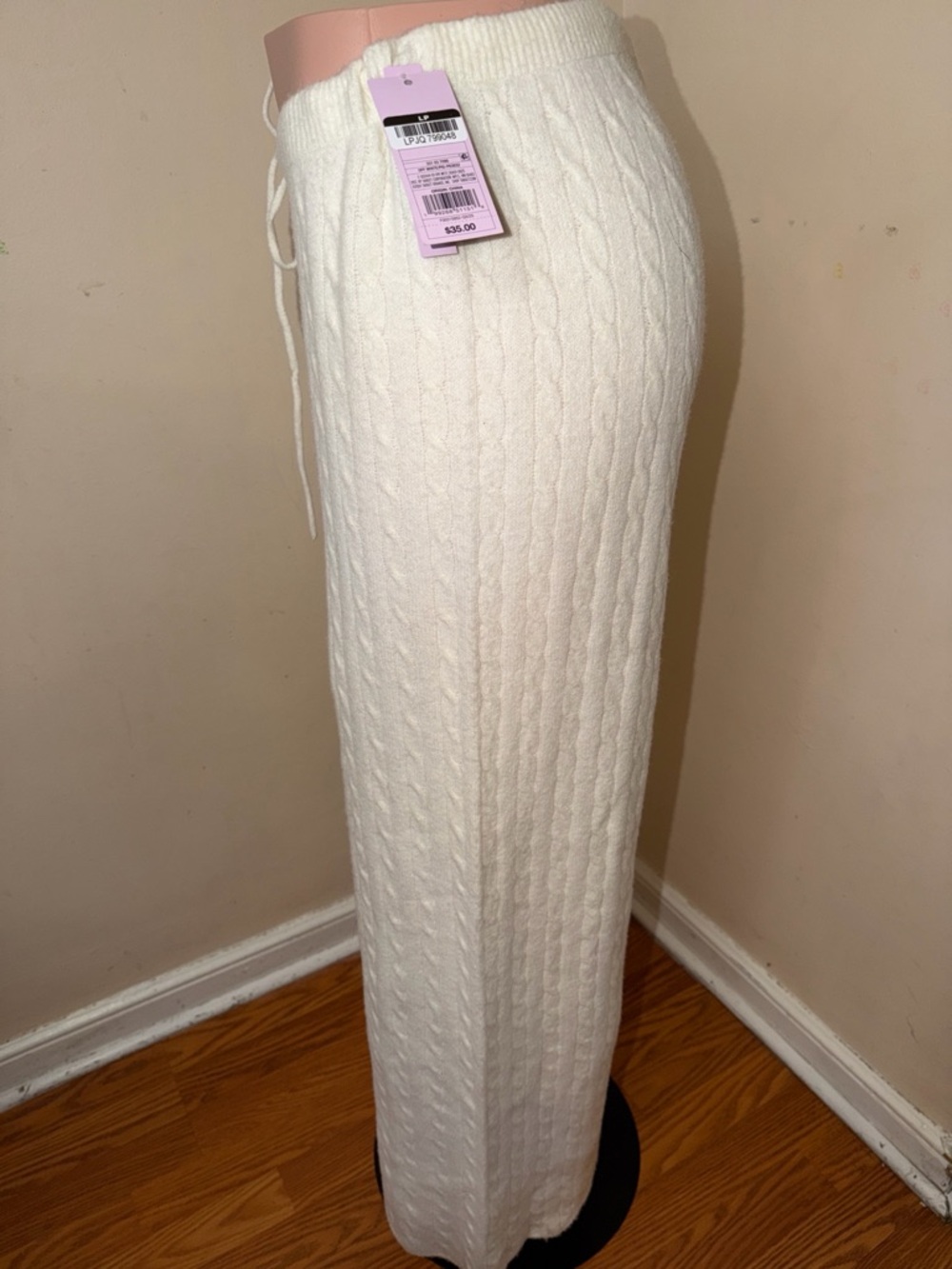 wild fable Cream Cable Knit Drawstring Pants - Picture 4 of 5